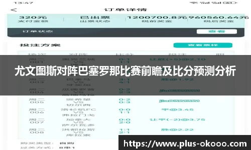 尤文图斯对阵巴塞罗那比赛前瞻及比分预测分析